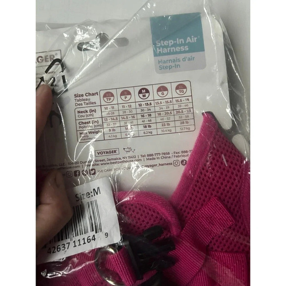 Voyager Step In Air Dog Harness Pink Size Medium NWT - Picture 3 of 3
